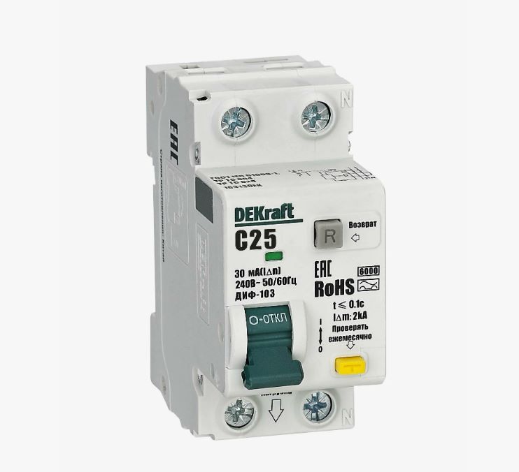 Выключатель  АВДТ 1п+N 16А 30мА С ДИФ-101 4.5кА