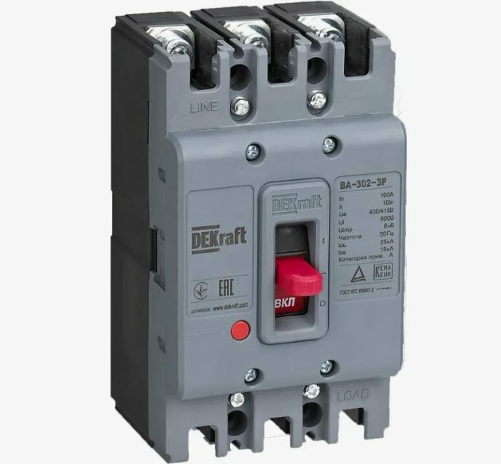 Воздушный автоматический выключатель  3P 1600А 80кА расцепитель М ВА-731