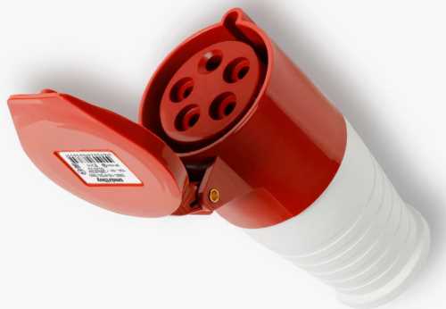 Розетка кабельная 32А 3Р+Е IP44 на поверхность 380В